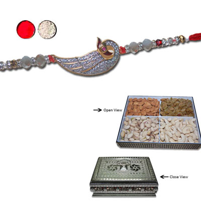 "RAKHIS -AD 4310 A (Single Rakhi),  Mussoorie DryFruit Box - code DFB10000 - Click here to View more details about this Product